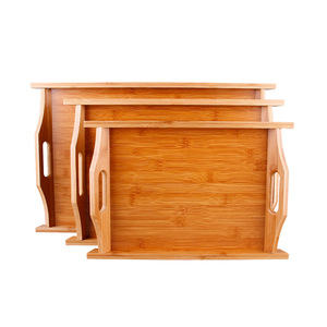Youju Rectangular Bamboo <b>Tea</b> <b>Tray</b> Double Handle For Home Hotel Restaurant Serving <b>Trays</b> - Product Image 5