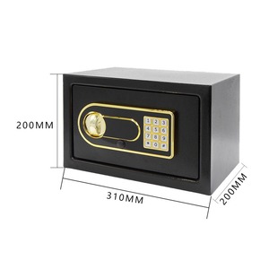 Coffre-fort électronique à combinaison 310x200x200mm mural avec mot de passe et alarme pour hôtels et maisons d'hôtes - Product Image 1
