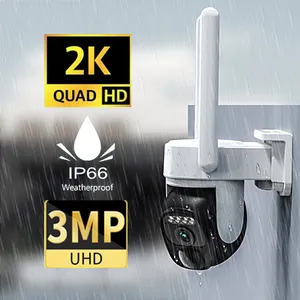 4g 3mp Ptz P2p网络3g 4g sim卡Wifi高清Dvr户外太阳能安全摄像系统