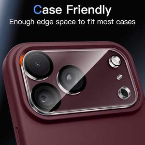 Protection d'objectif d'appareil photo personnalisée transparente 9H, claire, 2.5D, anti-rayures, couverture intégrale, impression soyeuse pour iPhone 18 Pro 18 Pro Max - Product Image 5