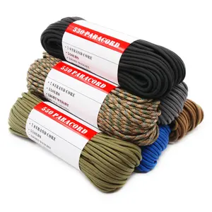 Factory Wholesale Parachute Cord Multi-Color Rope 550lbs 5mm 4mm 3mm 2mm Survival Paracord Carrier Rope