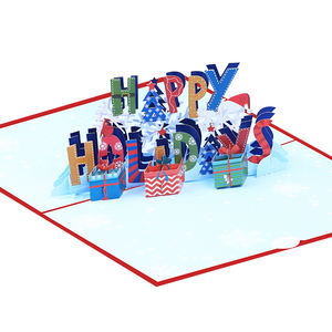 Biglietti d'<span class=keywords><strong>auguri</strong></span> Pop-up fatti a mano 3D per la festa del papà di Natale <span class=keywords><strong>auguri</strong></span> di "buone vacanze" per occasioni speciali fatte di carta - Product Image 3