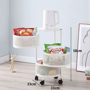 Organizador de Cocina Tipo Estante de 5 Niveles, Metálico, Ahorra Espacio, Giratorio, Multifuncional, Plegable, para Almacenamiento de Frutas, Verduras y Alimentos - Product Image 2