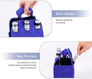Wholesale 6 Pack Durable Neoprene Beer Bottler Holder Cooler Tote Bag for Carrying and Storing Beer Cans - Product Image 3
