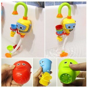ออกแบบใหม่ถ้วยดูดคู่สปริงเกลอร์ของเล่นอาบน้ํา Unisex พลาสติกเป็ดหุ่นยนต์ของเล่นสําหรับเด็ก - Product Image 5