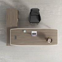 Bureau de travail en forme de L de luxe avec système de rangement modulaire, centre d'innovation, espace de travail exécutif