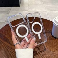 Coque de téléphone portable magnétique antichoc transparente en TPU et PC 2-en-1 AK Factory Wholesale Crystal Clear pour iPhone 17 Pro Max 17 Air
