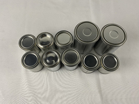 Vente en gros de mini boîtes de conserve rondes vides à faible quantité minimale de commande avec couvercle pour peinture et bougies en métal