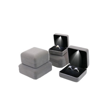 Custom Velvet LED Lighting Jewelry Case Ring Pendant Necklace Bracelet Earrings <b>Storage</b> Gift Organizer Premium Jewellery <b>Box</b> - Product Image 1