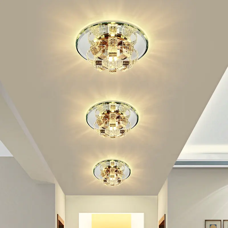 5w Crystal aisle light creative simple modern entrance light hallway balcony corridor ceiling light