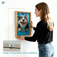 Portrait d'animal de compagnie personnalisé en acrylique peint à la main en 3D, relief moderne, art mural personnalisé, cadeau