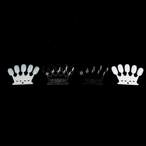 10 piezas de tarjetas de contraste para uñas con diseño de corona, 5 colores (rosa y negro), para exhibición y práctica de puntas de uñas - Product Image 4