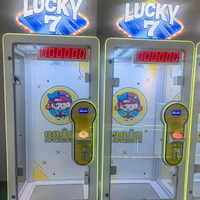 Machine de jeu d'arcade à monnayeur 'Coupe ton prix' Lucky 7 Scissors Gift avec peluche