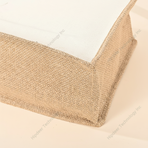 Bolsa de yute personalizada impresión al por mayor bolsa de yute playa natural con logotipo - Product Image 1