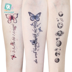 Tato Temporer Motif Bunga untuk Wanita dan Remaja Putri, Tahan Air, Realistis, Hitam, Seksi, Seni Tubuh Wanita - Product Image 1