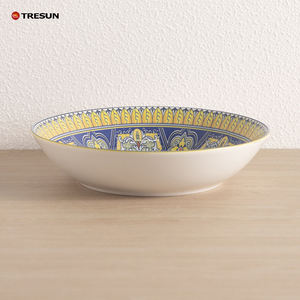 Assiettes de table en mosaïque TRESUN, 6 à 10 pièces, en céramique blanche émaillée, écologique, moderne, en porcelaine fine marocaine, avec logo personnalisé, géométrique - Product Image 3