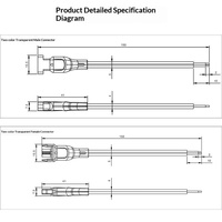 Aomei Abschließbarer Kupfer Stecker/Buchse IP67 Wasserdichtes PVC-Gehäuse 2-polig 250V 3A Flachsteckverbinder für LED-Lichtstreifen zur Außennutzung