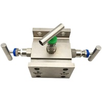 Manifold à 3 vannes pour instruments, avec vanne à boisseau, transmetteur de pression différentielle Rosement, vanne à aiguille à siège dur pour purge, BSPP BSPT