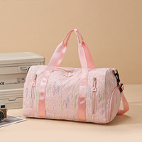 Sac de voyage grande capacité pour femme, léger, bagage cabine, sac de week-end avec compartiment sec/humide, pochette pour trolley, sac de sport