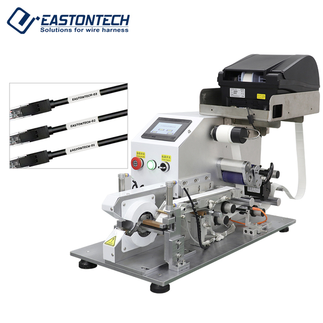 Auto Wire Labeler Printer EW-7710-1+P OD4-10mm Cables 0.5-0.8MPa Air Inkjet Barcode Support CE Certificated
