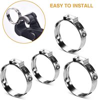 Collier de serrage réglable en acier inoxydable SS304 poli argenté à oreille unique pour tuyaux en pouces/métriques – Approvisionnement direct usine