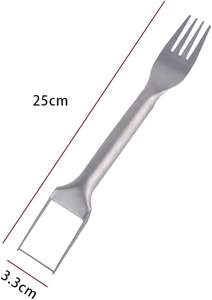 Coupe-pastèque multifonction 2-en-1 en acier inoxydable avec fourchette intégrée pour l'été 2026 - Product Image 2