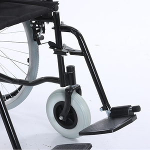 รถเข็นคนพิการแบบพกพาพับได้สำหรับใช้เช่ารถเข็นคนพิการทำจากสแตนเ<span class=keywords><strong>ล</strong></span>ส/อลูมิเนียม - Product Image 4