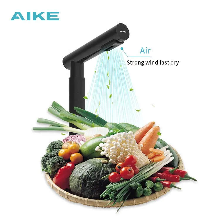 AK7172 Modern 304 Stainless Steel Fast Drying Rotatable Smart Touch Kitchen Faucets For Dry Anything