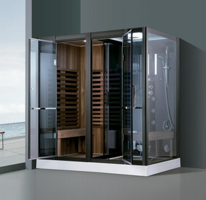 Cabine <span class=keywords><strong>de</strong></span> <span class=keywords><strong>douche</strong></span> vapeur <span class=keywords><strong>de</strong></span> luxe <span class=keywords><strong>moderne</strong></span> en acrylique et alliage d'aluminium, taille personnalisable, best-seller, prix d'usine, avec sauna - Product Image 6