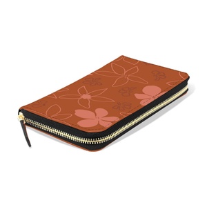 New Arrival Hawaiian Hau Design PU Leather <b>Wallets</b> with <b>Card</b> <b>Holder</b> Long Leather Organizer Ladies Purse <b>Wallets</b> for Woman - Product Image 3