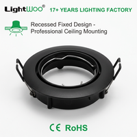 Supports et bases de lampes encastrés MR16 Spot Gu10 G5.3, cadre de projecteur circulaire en aluminium, luminaire pour hôtel, maison, bureau, intérieur