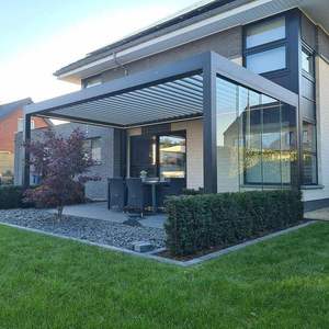 Pavillon pliable à cadre en aluminium avec persiennes personnalisées, véranda en verre avec écrans pour fleurs 4x5 - Product Image 5