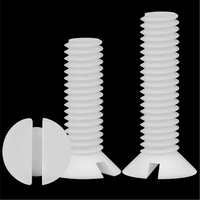Vis à tête fraisée fendue en plastique, vis en plastique PVDF et écrou, vis en plastique DIN 963 M1.6 M2 M4~M8, fourniture d'usine chinoise