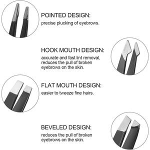 Strumenti di bellezza per uomo e donna, pinzette per depilazione, pinzette per sopracciglia. - Product Image 3