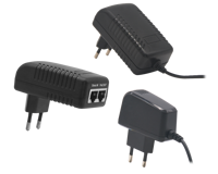Adaptor Daya Plug-in OEM/ODM 24W Input 90-264Vac Output 5/9/12/24Vdc CE/FCC Kelas II Level VI untuk Router/LED Hynapower HP-A24S