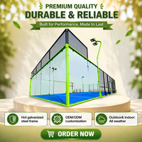 Cancha de Pádel GRAND con Estructura de Acero Galvanizado en Caliente, Césped Artificial de 12 mm, Solución de Iluminación, Visita a la Fábrica Disponible, Cancha de Tenis y Pádel