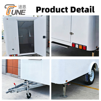 Remolque de Comida Móvil Totalmente Equipado, Carrito de Cocina Compacto de un Solo Eje, Listo para Enviar, Venta Profesional en la Calle para Café y BBQ