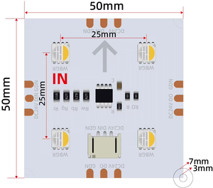 Pannello <span class=keywords><strong>LED</strong></span> Flessibile 24V Personalizzabile e Tagliabile, Ideale <span class=keywords><strong>per</strong></span> Piani di Lavoro e Superfici in Pietra, 24V RGBW 500*250mm - Product Image 6