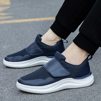 Chaussures de marche respirantes en mesh pour hommes avec fermetures à boucles, légères, décontractées, pour un usage quotidien