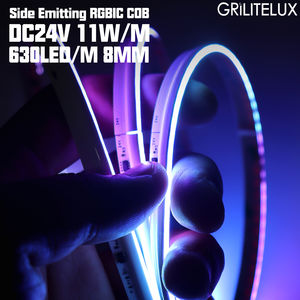 แถบไฟ LED COB LED 24V 8มม. แบบยืดหยุ่น WS2811 IC อัจฉริยะ630ดวง/ม. - Product Image 3