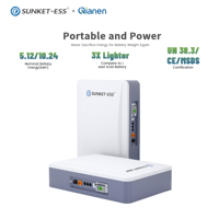 Stock UE 51.2V 200Ah 10kWh IP65 Batterie au lithium CAN séparée Montage mural Système d'énergie solaire domestique Lifepo4