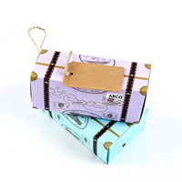 Mini valise avec tiroir, boîte cadeau en papier pour bonbons, boîte cadeau pour mariage, fête d'anniversaire, boîtes en carton kraft