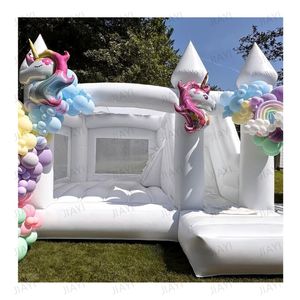 Gran oferta, rebote inflable de salto hinchable blanco comercial para niños al aire libre, uso usado para fiesta de boda - Product Image 5