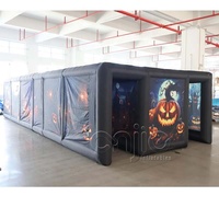 Maze gonflable géant personnalisé pour Halloween avec toit amovible pour location commerciale et événements