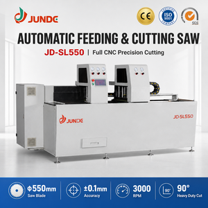 เครื่องเลื่อยตัดอลูมิเนียม CNC แบบป้อนอัตโนมัติ JUNDE 3000 รอบ/นาที 90 องศา - Product Image 1