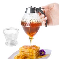 Nouveau distributeur de miel d'abeille de 200 ml, verseur de miel en acrylique
