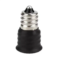 Vente chaude LED Halogène CFL Noir Blanc Ampoule À L'intérieur E14 Led Base De Lampe Convertie en E12 Base Conversion Adaptateur De Support De Lampe