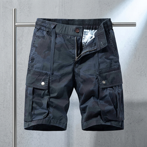Short Cargo Camouflage pour Homme, Culotte d'Été Tactique Grande Taille avec Poches Zippées Patch Décor pour Extérieur Décontracté - Product Image 1