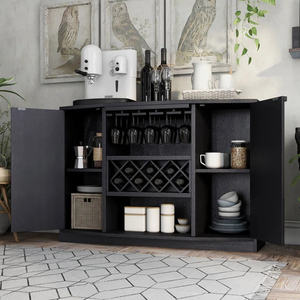Armario de buffet de aparador de madera de estilo moderno europeo personalizado de fábrica, estante de vino de 51,18 pulgadas con almacenamiento personalizado para <span class=keywords><strong>Wine</strong></span> Bar - Product Image 5