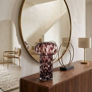 Ensemble <span class=keywords><strong>de</strong></span> 2 vases en verre effet encre, style Mid-Century Modern, forme champignon ventrue, pour la décoration intérieure - Product Image 3
